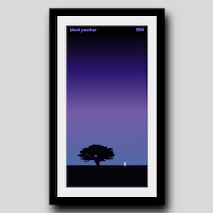 Black Panther (2018) Minimalistyczny plakat filmowy | Pobieranie cyfrowe