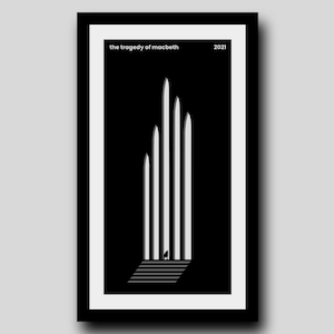 The Tragedy of Macbeth (2021) Minimalist Film Poster | Digital Download