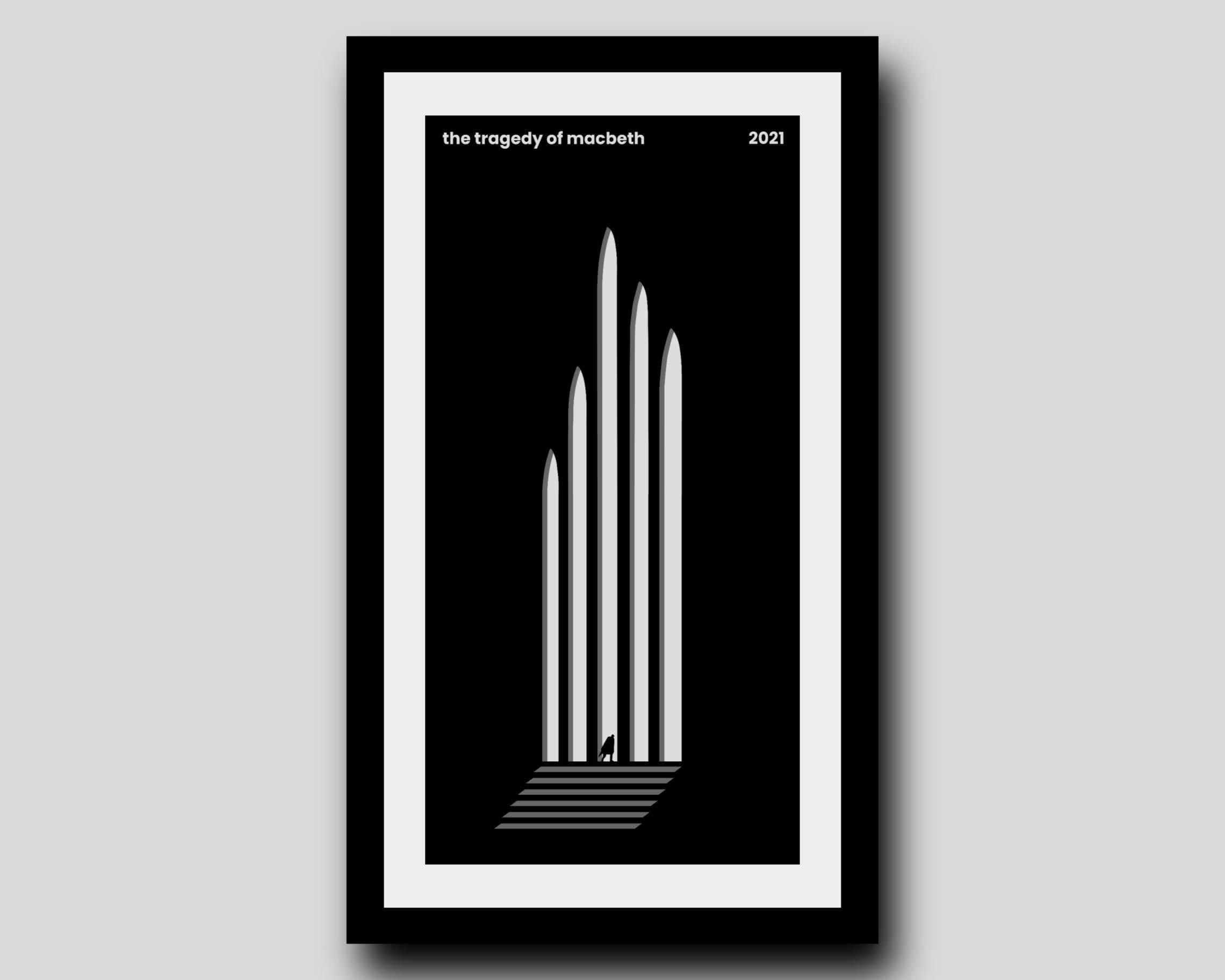 The Tragedy of Macbeth (2021) Minimalist Film Poster | Digital Download