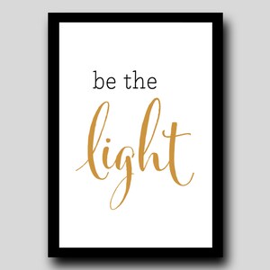Be The Light vector poster | Digital Download