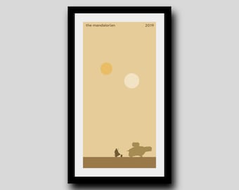 The Mandalorian (2019) Minimalist Film Poster | Digital Download