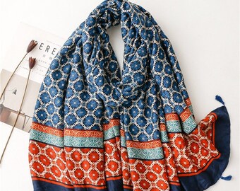 Beautiful Bohemian Style Autumn/Winter Scarf | Large Size | Very Soft | Gift Wrapping Available