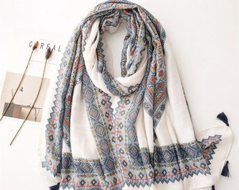 Beautiful Bohemian Style Autumn/Winter Scarf | Large Size | Very Soft | Gift Wrapping Available