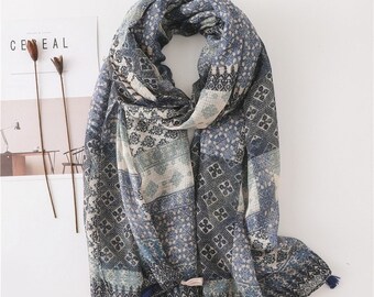 Beautiful Bohemian Style Autumn/Winter Scarf | Large Size | Very Soft | Gift Wrapping Available