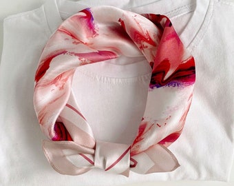 100% Mulberry Silk Scarf | Watercolor Print Silk Scarf | The Gift of Nature