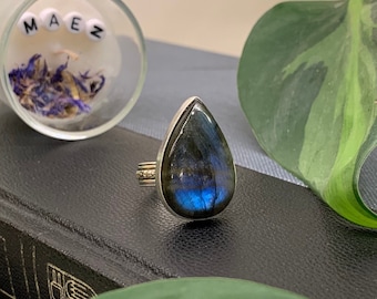 Handmade Labradorite 925 Sterling Silver Ring