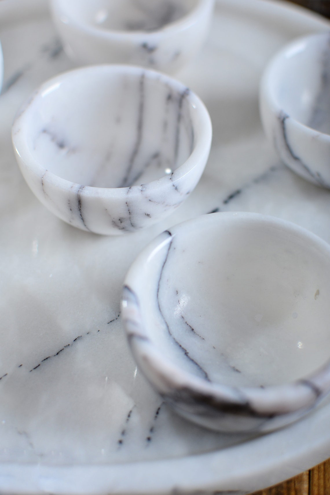 Marble Dipping / Sauce Bowls Appetizer Serving Dishes Bowls Etsy