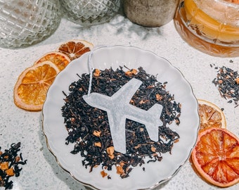 Plane 6 Shaped Tea Bag | FREE Shipping | 1 FREE Mini Honeycomb w/ Every Order | Gift For Travelers | Tea Lovers (6 Tea bags)
