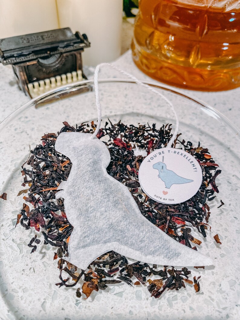 Rexelloent You’re T-rexellent | T-rex Tea Bags | FREE Shipping | 1 Mini Wooden ...