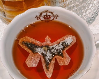 Golden Moth 6 Bolsa de té en forma / Envío GRATIS / 1 Mini palo de panal de madera / 6 bolsas de té / Regalo para Breaking Bad Fan /