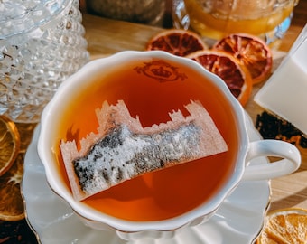 Downton Abbey Castle 6 Shaped Tea Bag | FREE Shipping | FREE Mini Honeycomb w/ Every Order | Gift for Downton Abbey Fans | (6 Tea bags)