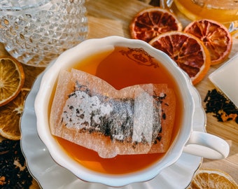 Book Shaped Tea Bag 6 | FREE Shipping | 1 Mini Wooden Honeycomb Stick | Gift for Book Lovers  | Tea Lovers (6 Tea bags)