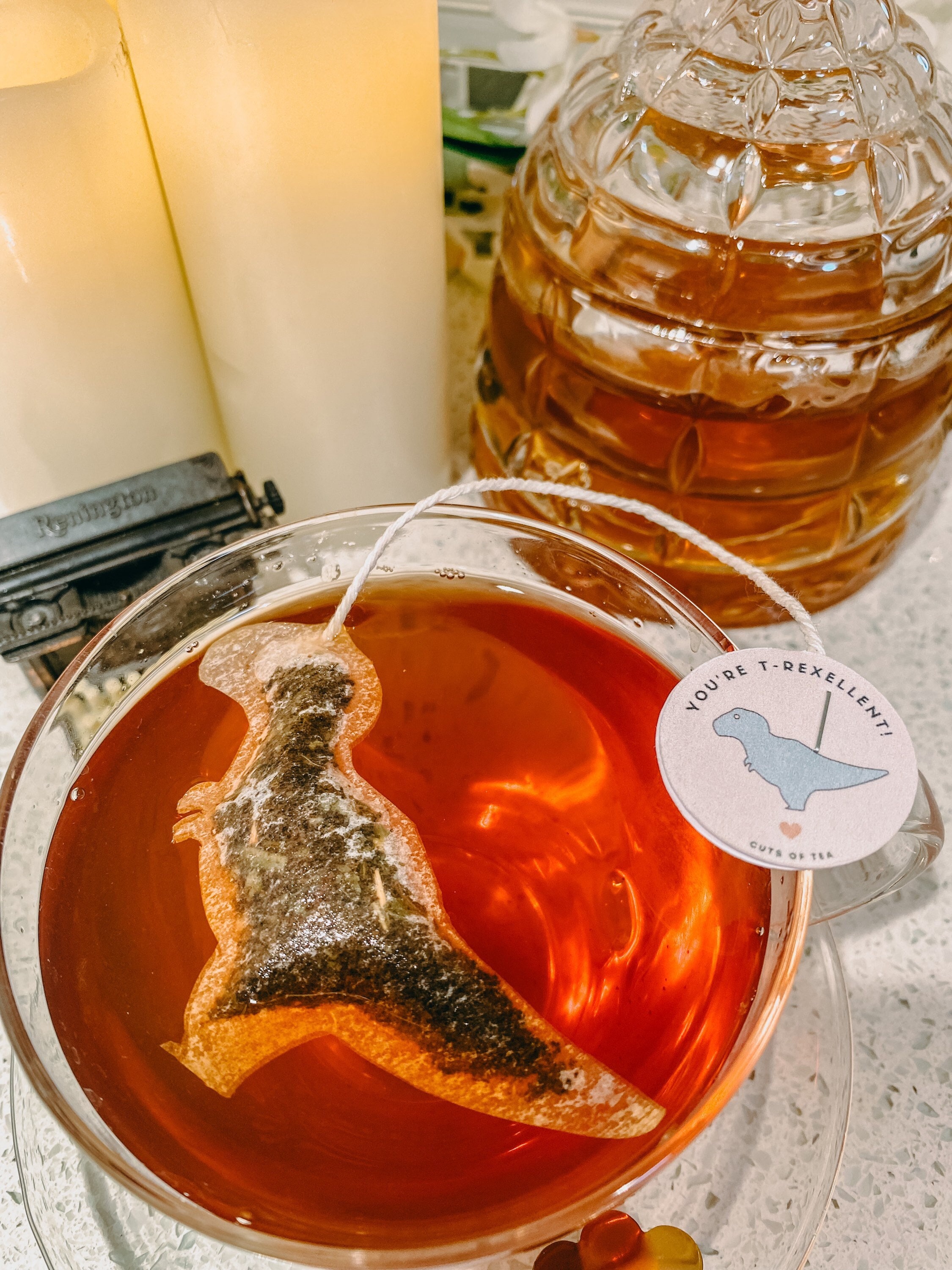 Rexelloent You’re T-rexellent | T-rex Tea Bags | FREE Shipping | 1 Mini Wooden ...