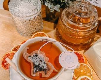 Baby Shower Elephant BULK Tea Bag w/HoneyComb Stick | FREE Shipping | Unique Party Favor Gift | Baby Shower Favors