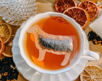 Cow 6 Shaped Tea Bag | FREE Shipping | 1 FREE Mini Honeycomb w/ Every Order | Gift for Animal Lovers | Tea Lovers (6 Tea bags)