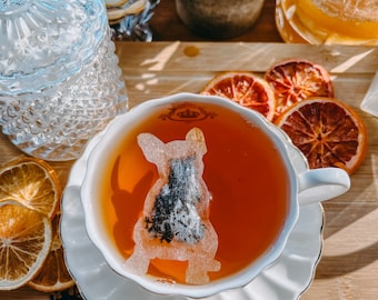 French Bulldog 6 Shaped Tea Bag | FREE Shipping | 1 FREE Mini Honeycomb w/ Every Order | Gift for French Bulldog Lovers | (6 Tea bags)