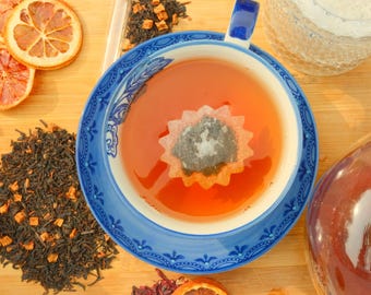 Sun 6 Shaped Tea Bag | FREE Shipping | 1 FREE Mini Honeycomb w/ Every Order | Gift for sun lovers | Tea Lovers | Nature | (6 Tea bags)