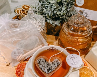 Wedding Favor Tea Bag | Heart Shaped Tea Bags | FREE Shipping | Unique Party Favor |