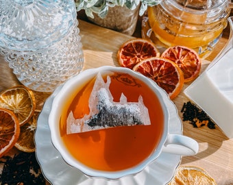 Hogwarts 6 Bolsas de té en forma / Envío GRATIS / Mini panal GRATIS con cada pedido / Regalo para fanáticos de Harry Potter / Amantes del té (6 bolsas de té)