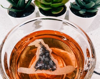 Sorting Hat 6 Shaped Tea Bag | FREE Shipping | 1 Mini Wooden Honeycomb Stick | Harry Potter Fan | Birthday Gift | (6 Tea bags)