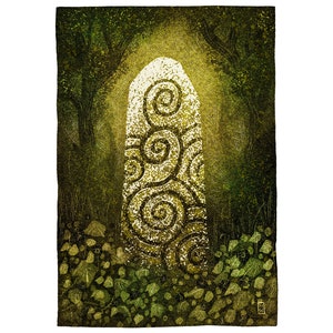 Standing Stone A5 Print by Matt Willis ~ the folklore box ~ the folk lore box ~ shuck  ~ standing stones ~ henge ~ circle
