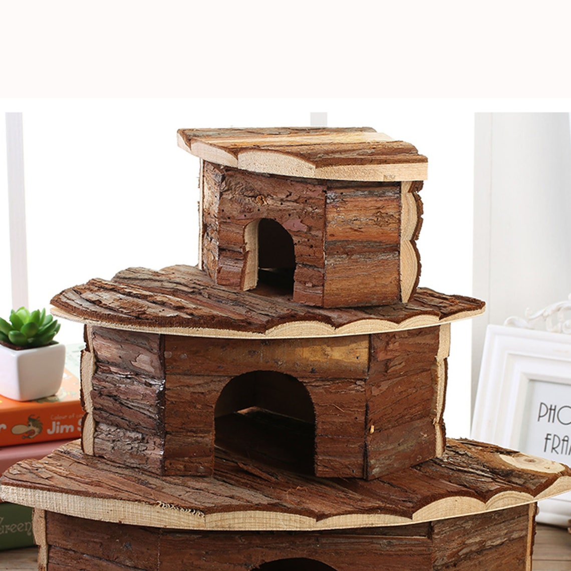 Wooden Hamster House/ Small Pets Hideout/ Hamster Cage Play Etsy