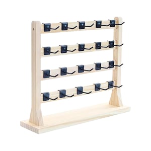 Wood Earrings Display Stand with Hooks