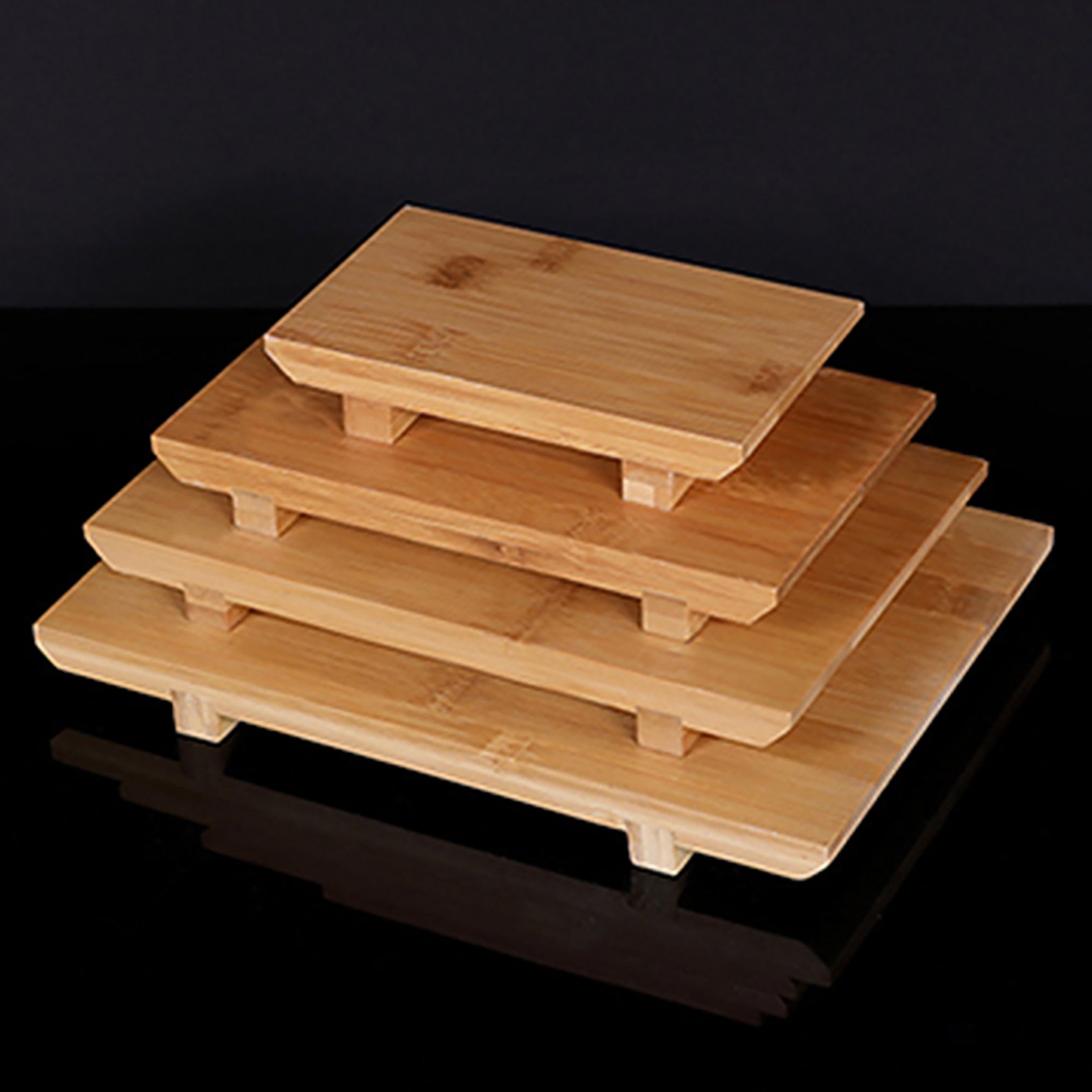 Bamboo Cutting Tray Bamboo Sushi Plate Food Container Board Etsy
