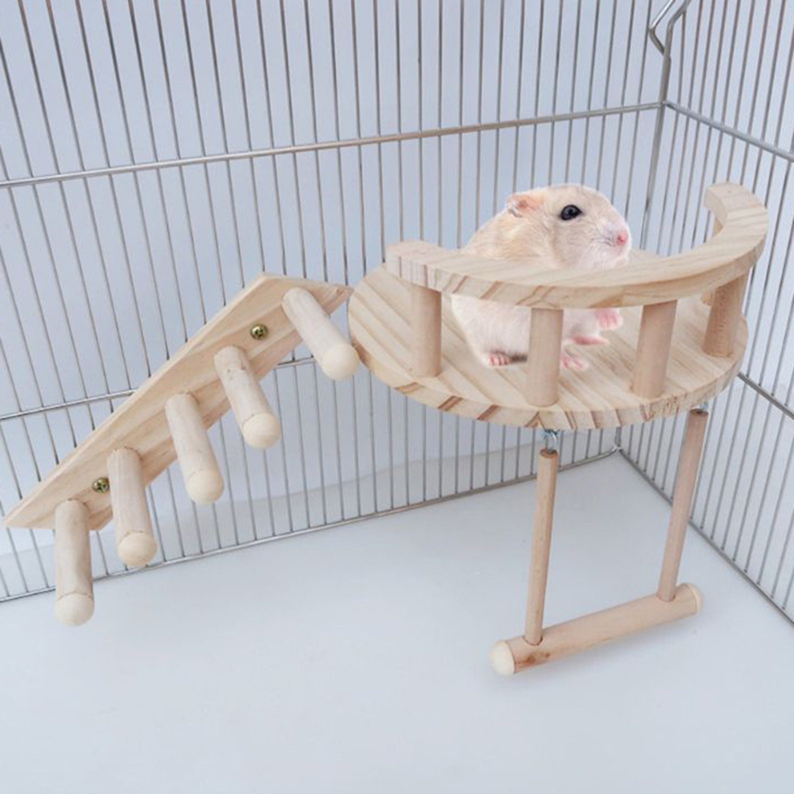 Hamster Wooden Platform Climbing Ladder Play Stand Exercise Etsy
