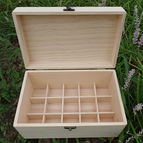 40 Grids 10ml Roller Wood Essential Oil Display Aromatherapy Organizer Wooden Case Wooden Gift