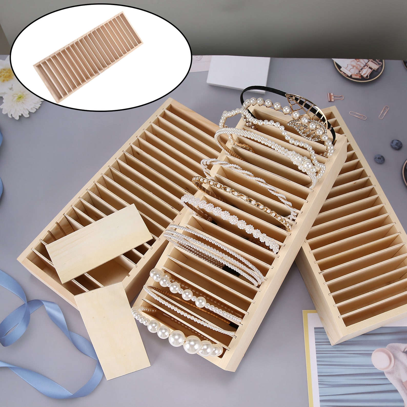 Organizer Stand Rack Hand Wooden Headband Holder Hair Etsy