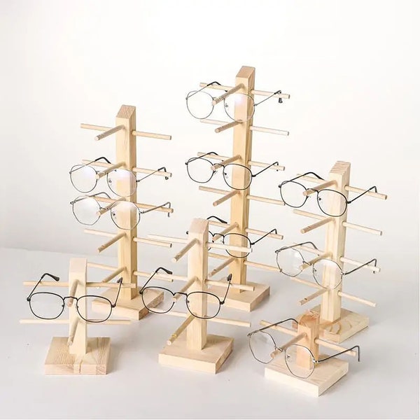 Lunettes de soleil en bois Stand Frame Display Stand Frame Store Range RangeMent Rack Display Décoration Accessoires Lunettes de soleil Myopie Lunettes de vue Cadre