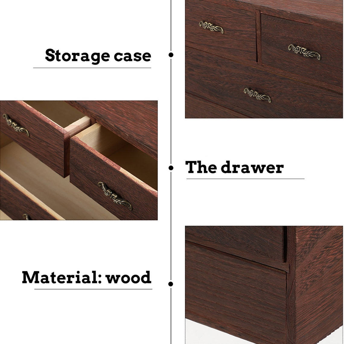 Wooden Box Storage Drawer Type Storage Box Jewelry Cosmetics - Etsy