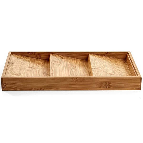 Organisateur de porte-épices en bois à 3 niveaux En bambou Assaisonnement Tiroir Plateau Fournitures de cuisine Tiroir Style Rangement Support