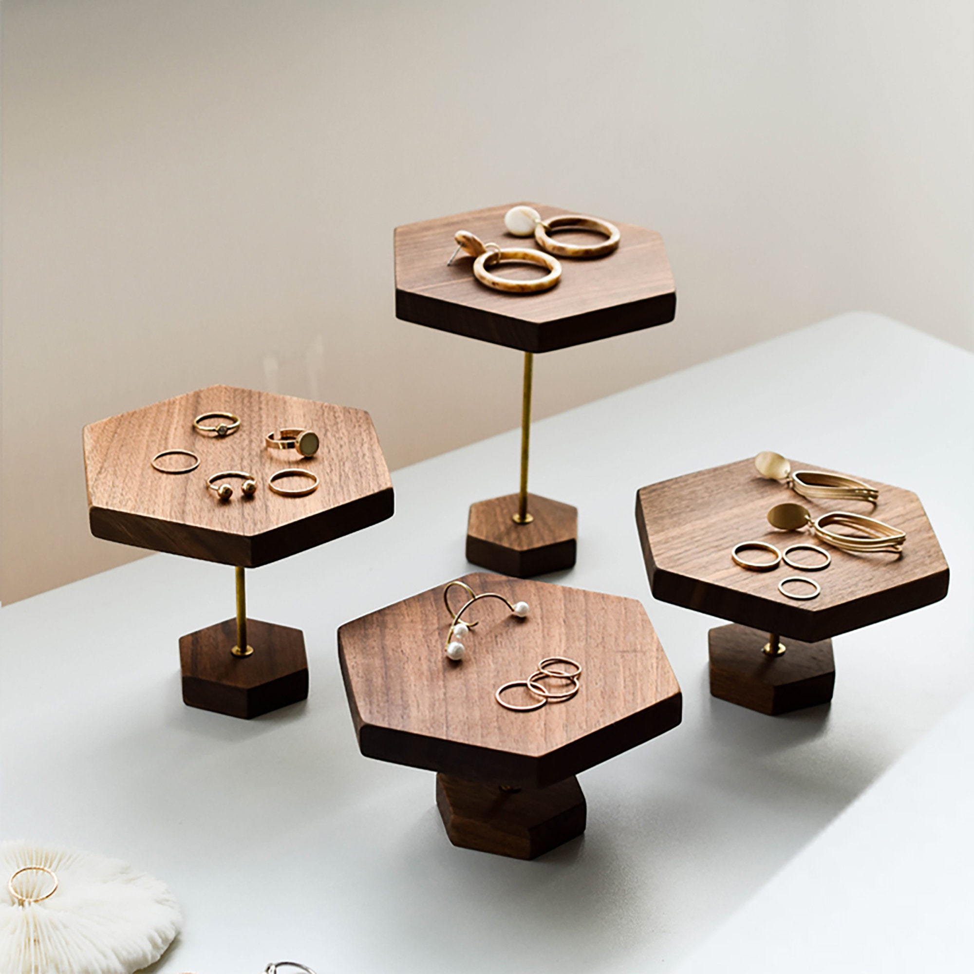 Wood Shelf Jewelry Display Stand for - Etsy