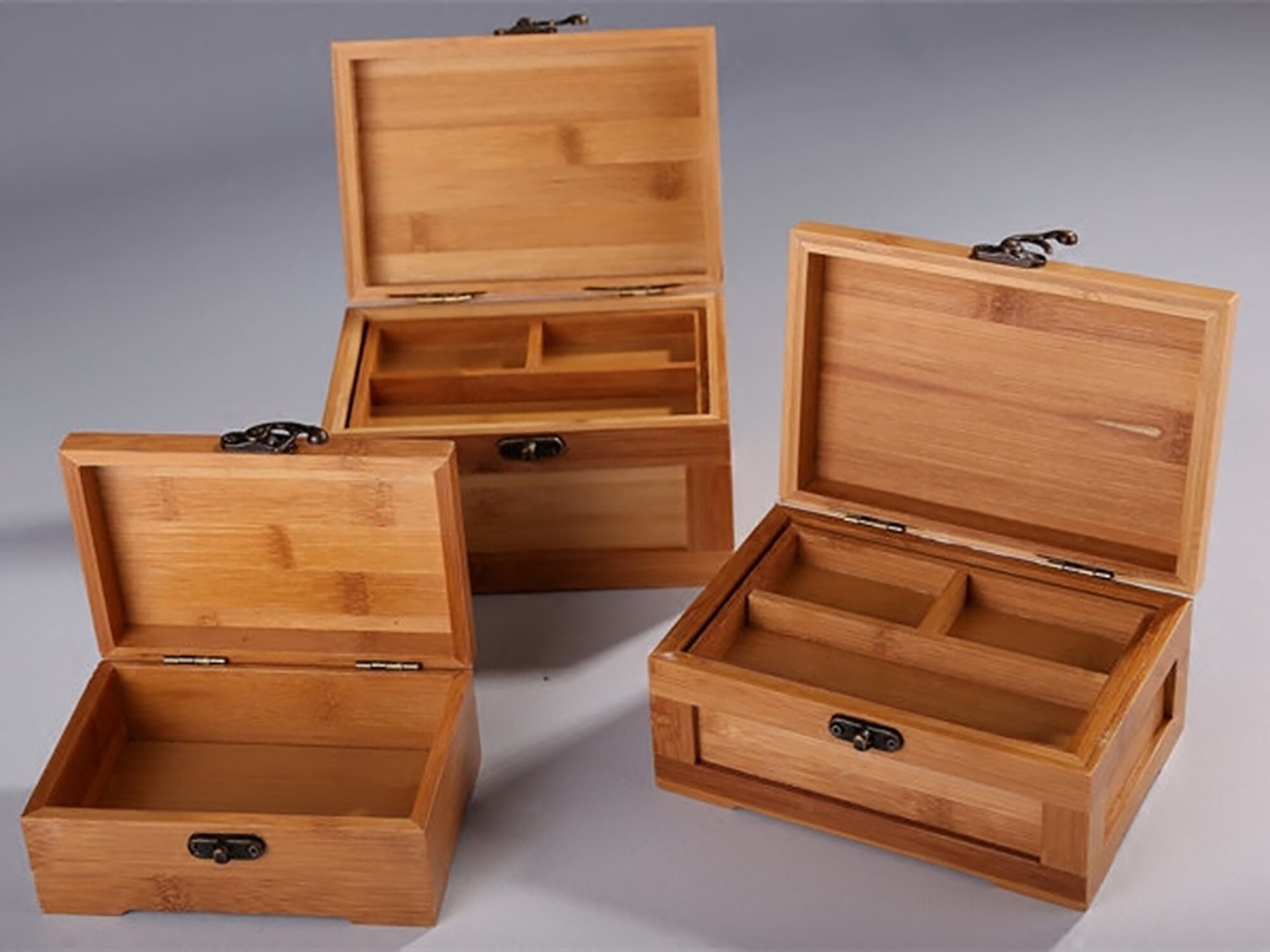 Bamboo Craft Bamboo Jewelry Box Wooden Jewelry Storage Box Small