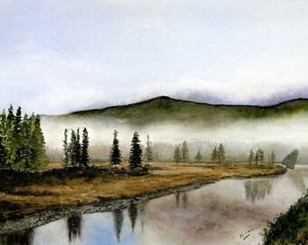 Niebla Yellowstone Mañana