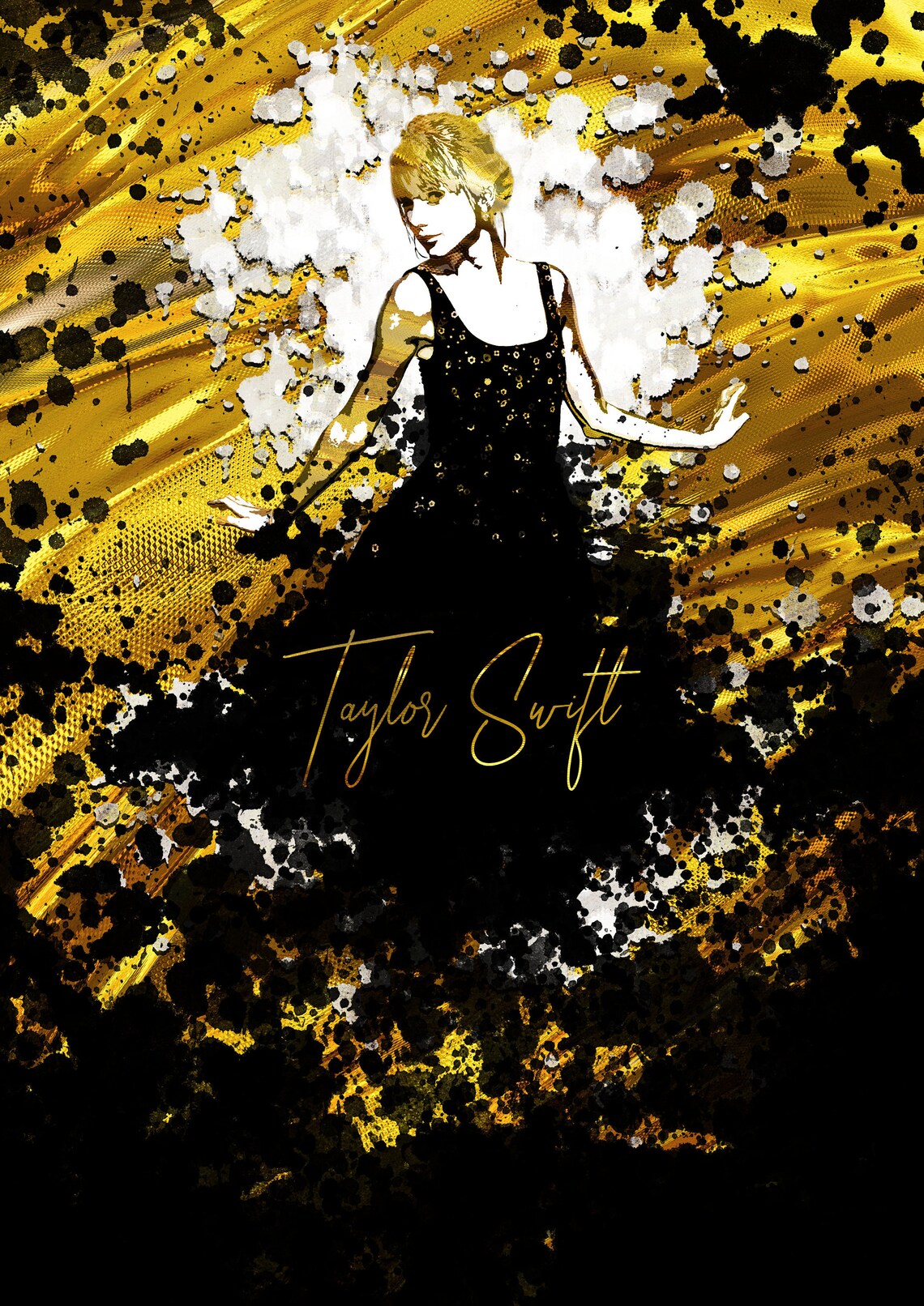 Taylor Swift Poster Print Wall Art Music Poster Abstract Etsy