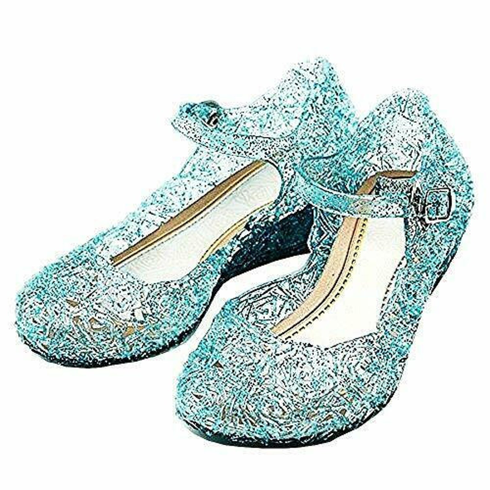 blue sparkly shoes