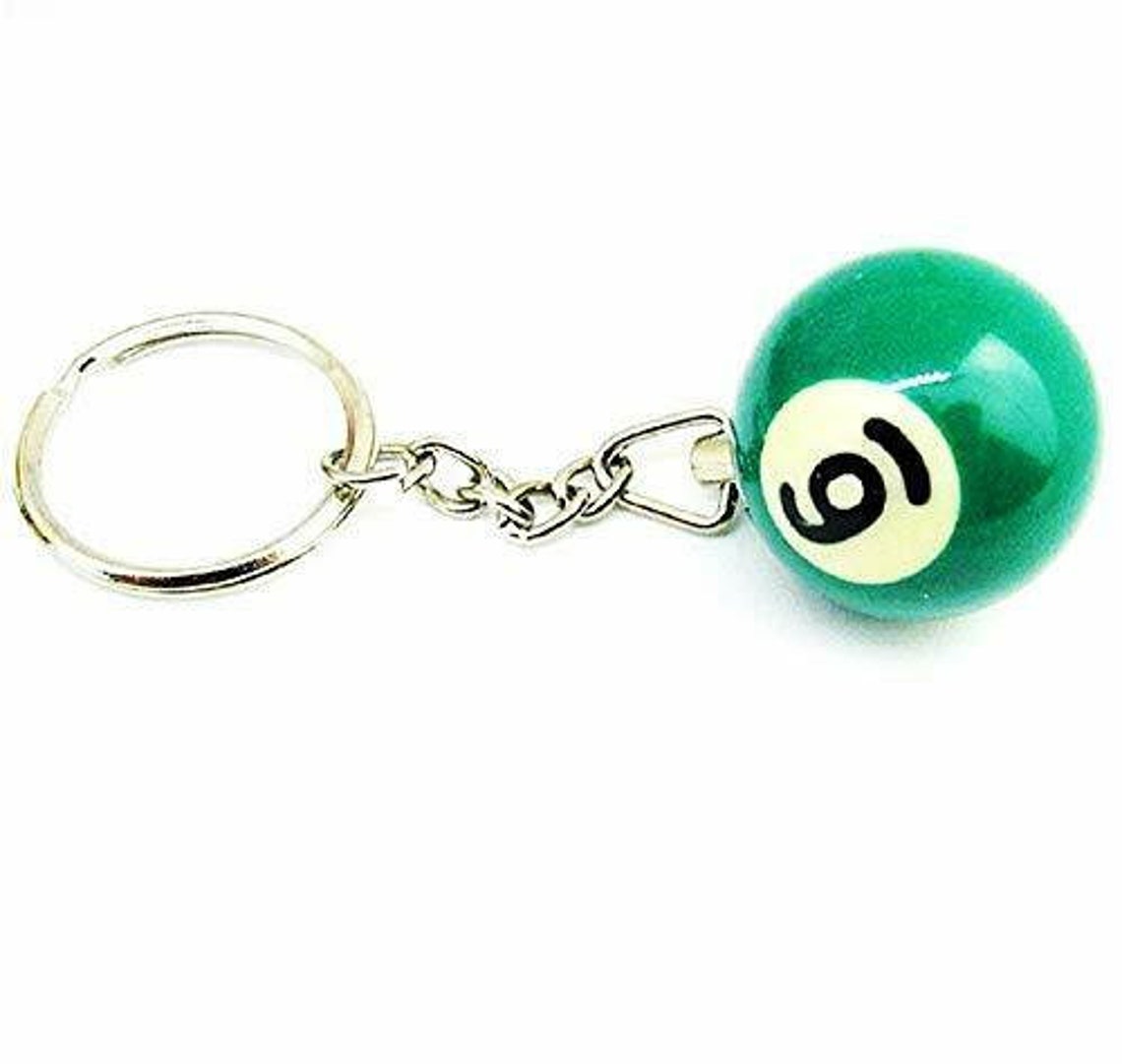 Pool Ball Keychain Number Carambola Pool Billiards Etsy