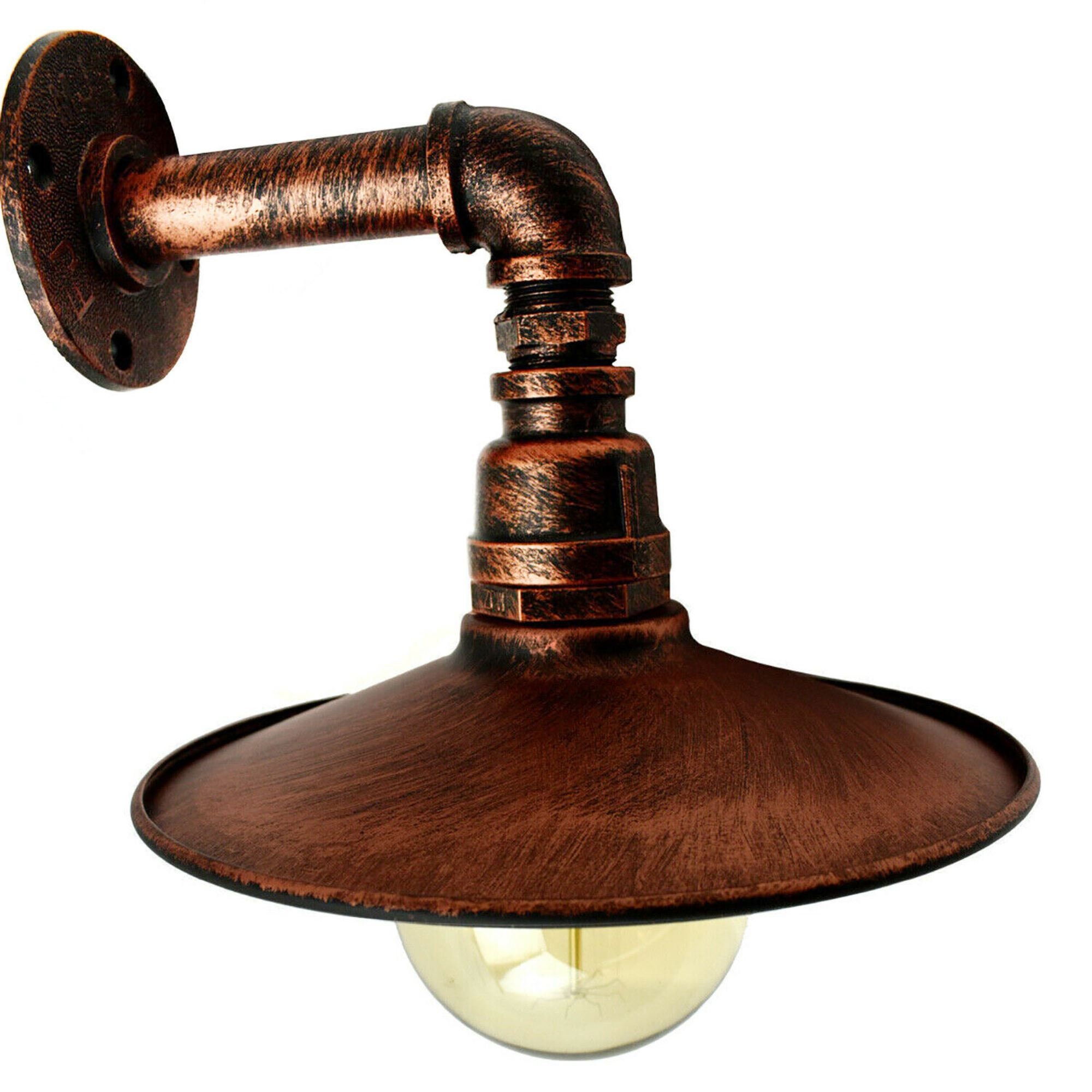 Modern Vintage Industrial Indoor Wall Light Fitting Lamp Flat Etsy