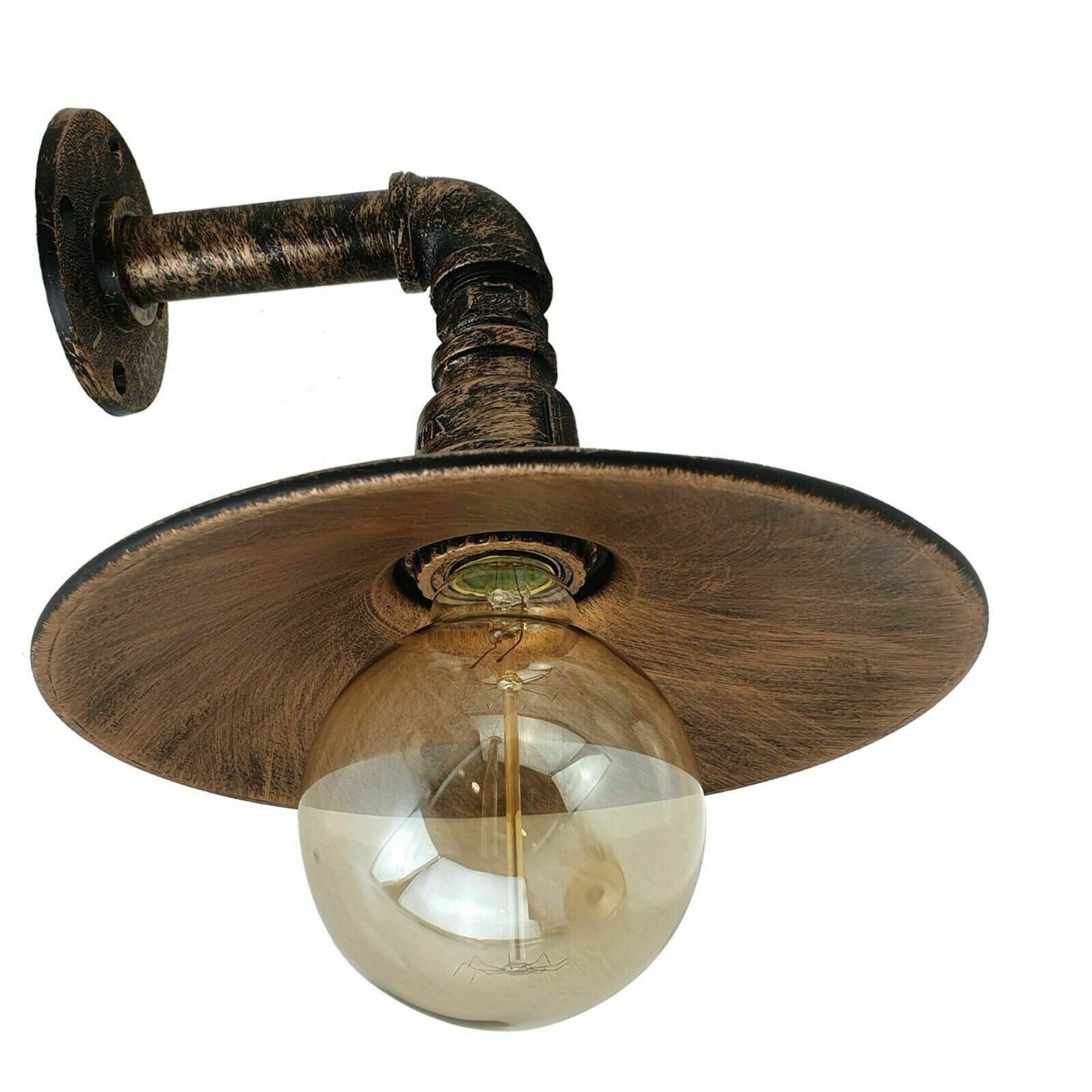 Modern Vintage Industrial Indoor Wall Light Fitting Lamp Flat Etsy