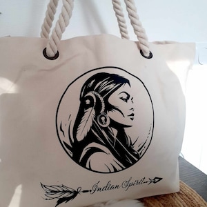 Große Tragetasche / Strandtasche XL Indian Einzigartiges Modell Indian spirit