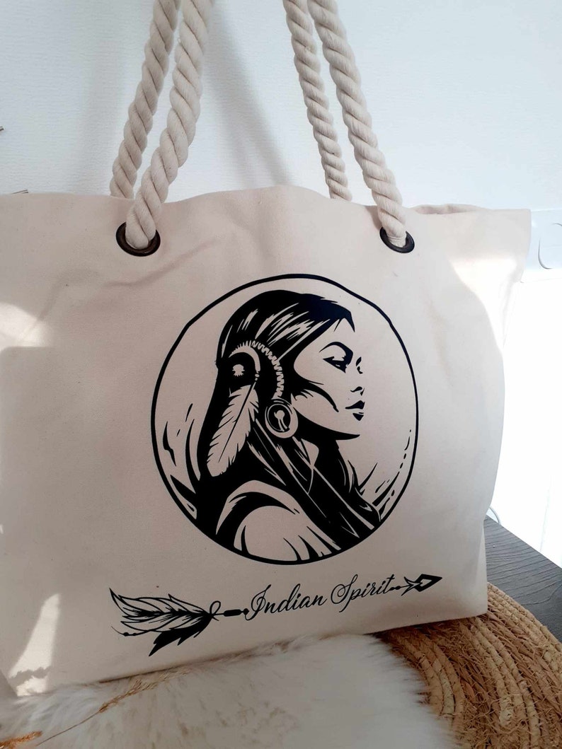 Große Tragetasche / Strandtasche XL Indian Einzigartiges Modell Indian spirit