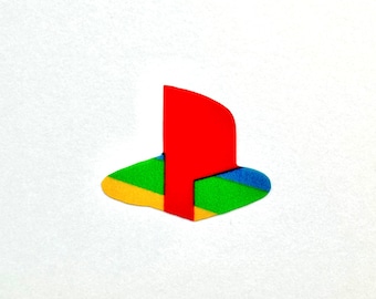 Retro Playstation Logo Vinyl Decal Sticker Underlay for PlayStation 5 Console, Console, Accessories, Sticker, Retro, Super fast dispatch!”