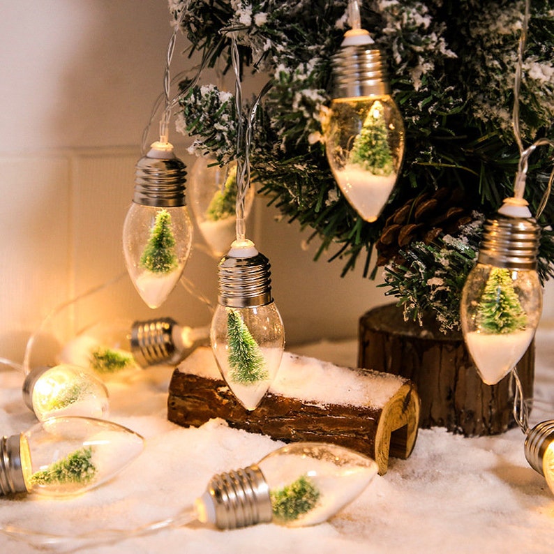 Christmas Tree Light Bulb Unique LED String Lights Vintage Etsy
