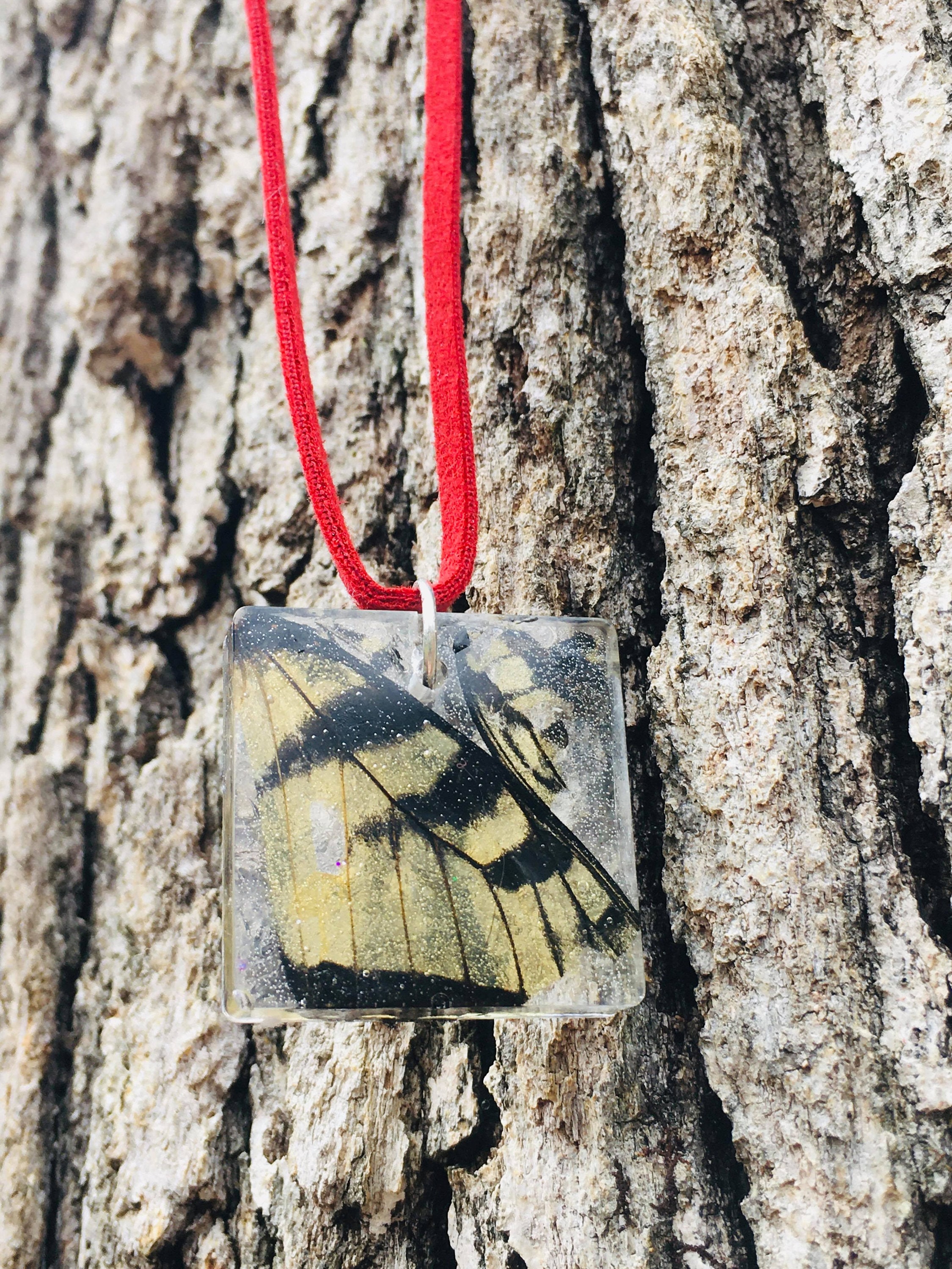 Butterfly wing pendant necklace Etsy