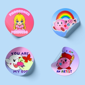 Stickers mats inspirés de Nintendo