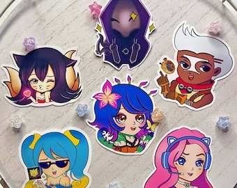 LOL - League of Legends Chibi Matte Vinyl Stickers