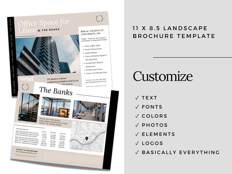 Commercial Real Estate Brochure Template Real Estate Mailers Real